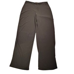 SYMPLI Pull On Pants Size 8 Stretch Slinky Black Flat Front
